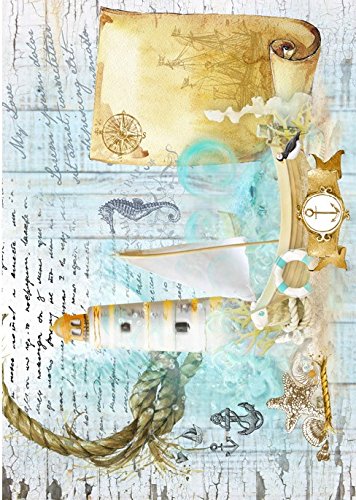 Papel de Arroz Cadence Marina Faro 30x41 cm Ref. 542 Cover