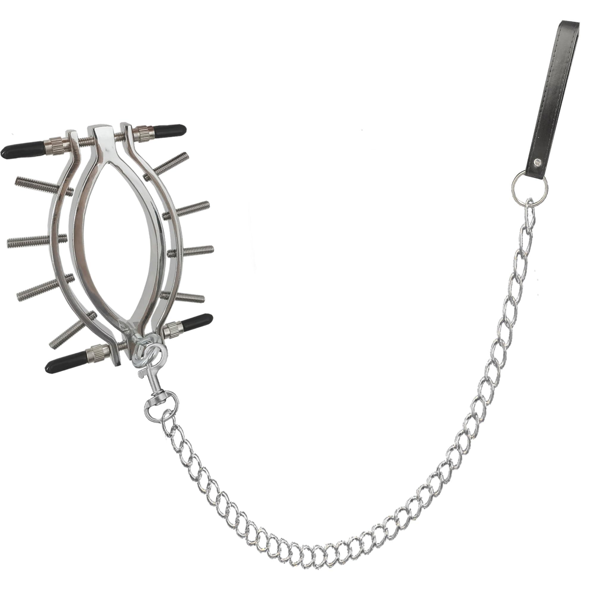 Pinzas de Labios de Acero Inoxidable – Schamlippenspreizer con Cadena, Juguete Erótico BDSM para Mujeres