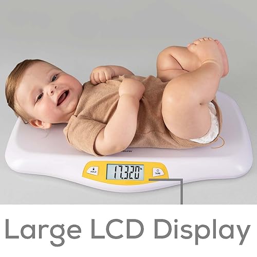 Miniatura 7 de Balanza digital de bebé con cómoda plataforma curva de Beurer