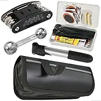 Kit Ferramentas Bicicleta Para Manutenção Bike Reparo Pneu, Bomba Encher Pneu Com Bolsa Para Armazenamento