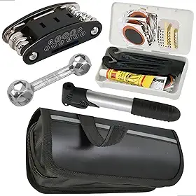 Kit Ferramentas Bicicleta Para Manutenção Bike Reparo Pneu, Bomba Encher Pneu Com Bolsa Para Armazenamento