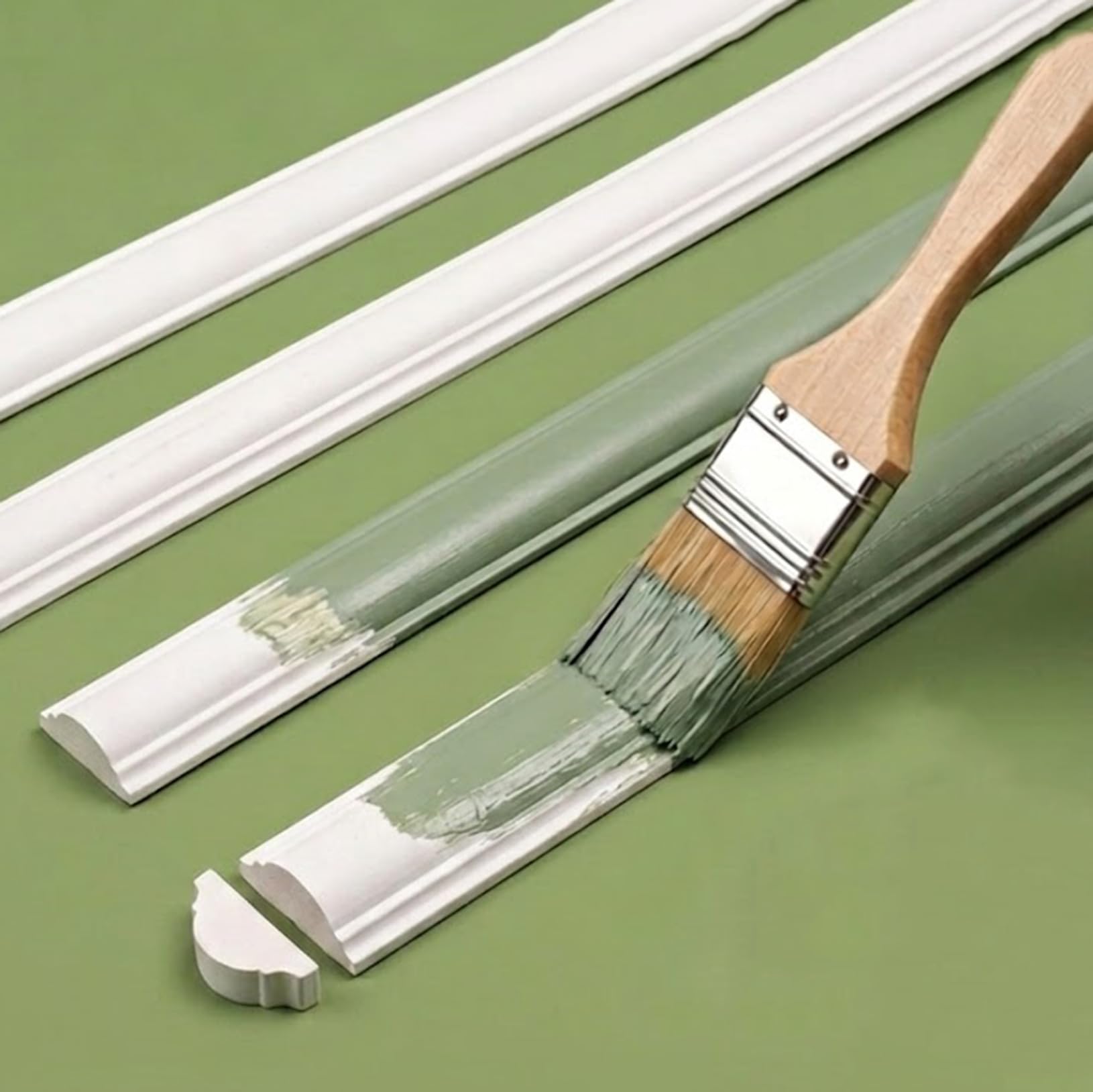 Elastyczna Listwa Ścienna PVC Nadający Się Do Malowania Zestaw Do Łuku Drzwiowego Wodoodporna Wyginana Listwa Ozdobna DIY Do Sufitów I Krawędzi Bez Kleju White,1M