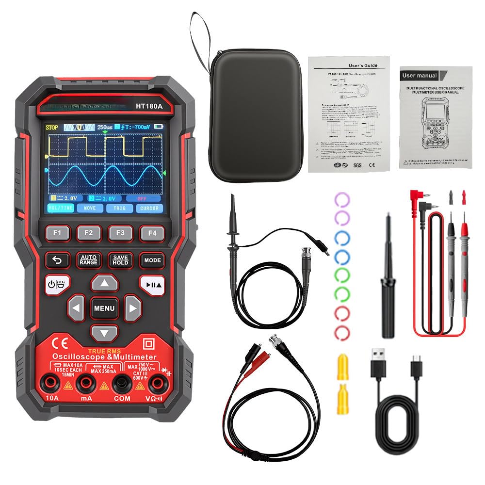 HT180A 3-in-1 Oszilloskop Multimeter Signalgenerator