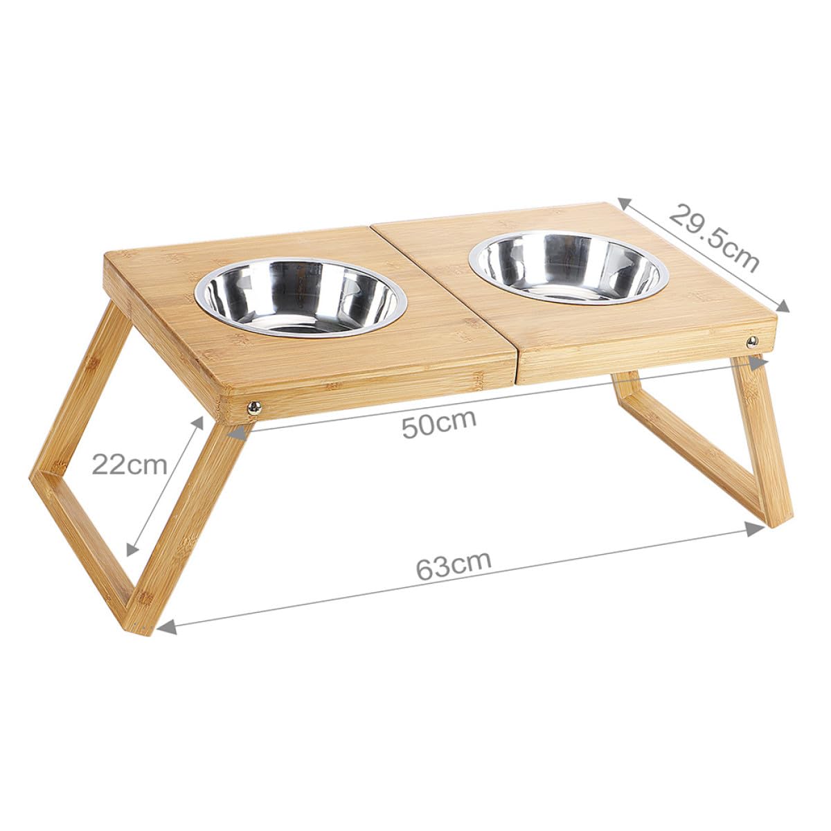 1pieza Comedero Doble para Soporte Inoxidable Cuencos para y Gatos De Limpiar y Almacenar
