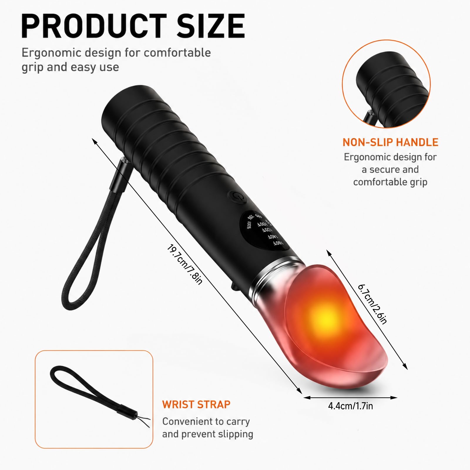 Cuillère à glace chauffante en acier inoxydable, 3 vitesses de température (49 °C/60 °C/71 °C) pour glace dure et gélato, charge rapide USB-C avec écran LED, étanche (IP67), cuillère ergonomique pour