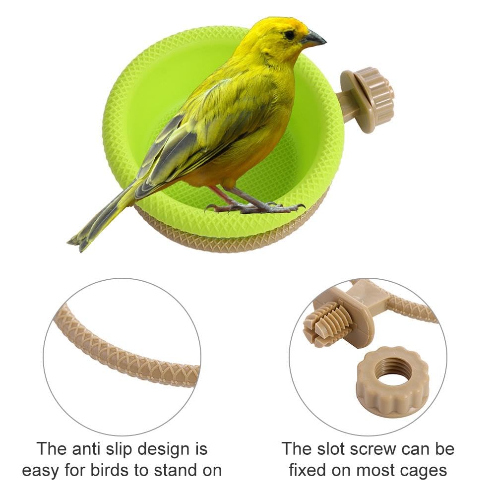 Kopida Multi-Function Bird Bath for Cage, Universal Style Small Tub Bowl for Hang Inside Cage Birdbath Shower for Parrot/Parakeets/Cockatiels/Canary/Budgerigar (4.7") - image 3