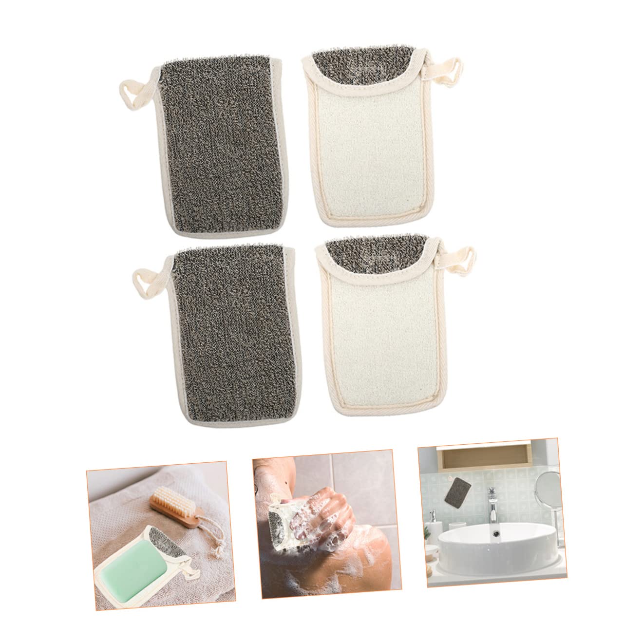 MAGICLULU 20 Stk Seifenbeutel schwarzem Leinen Körperwaschschwamm tragbarer Seifenbeutel sustainability bathroom storage Schwämme Badeschwamm Seifenbeutel für die Hausversorgung
