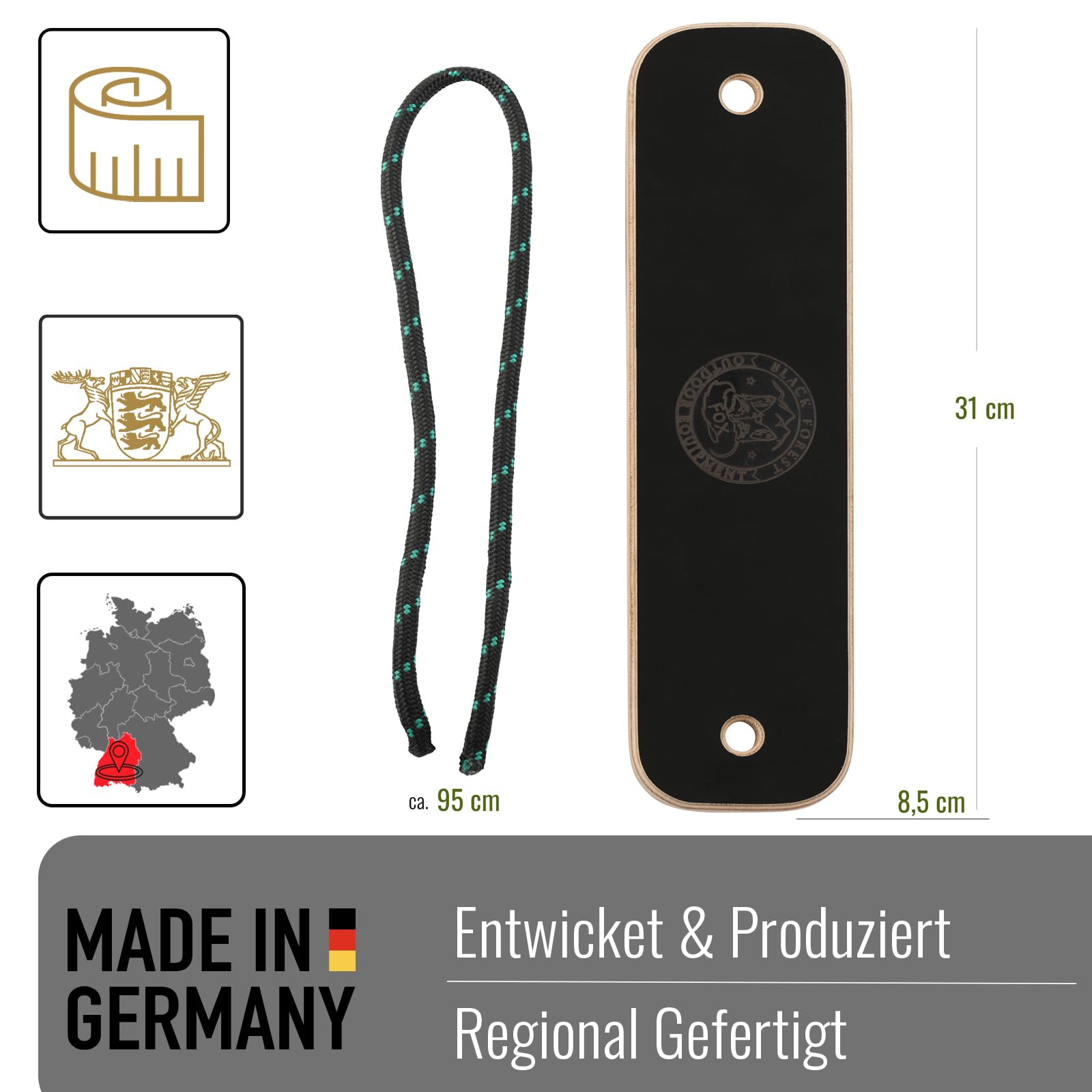 HOLZI/KRAXLER Camper Aufstiegshilfe – Trittstufe mit Tablet-Halterung für Heckbett, VW Grand California, Knaus, Adria (Aufstieghilfe Holzi)