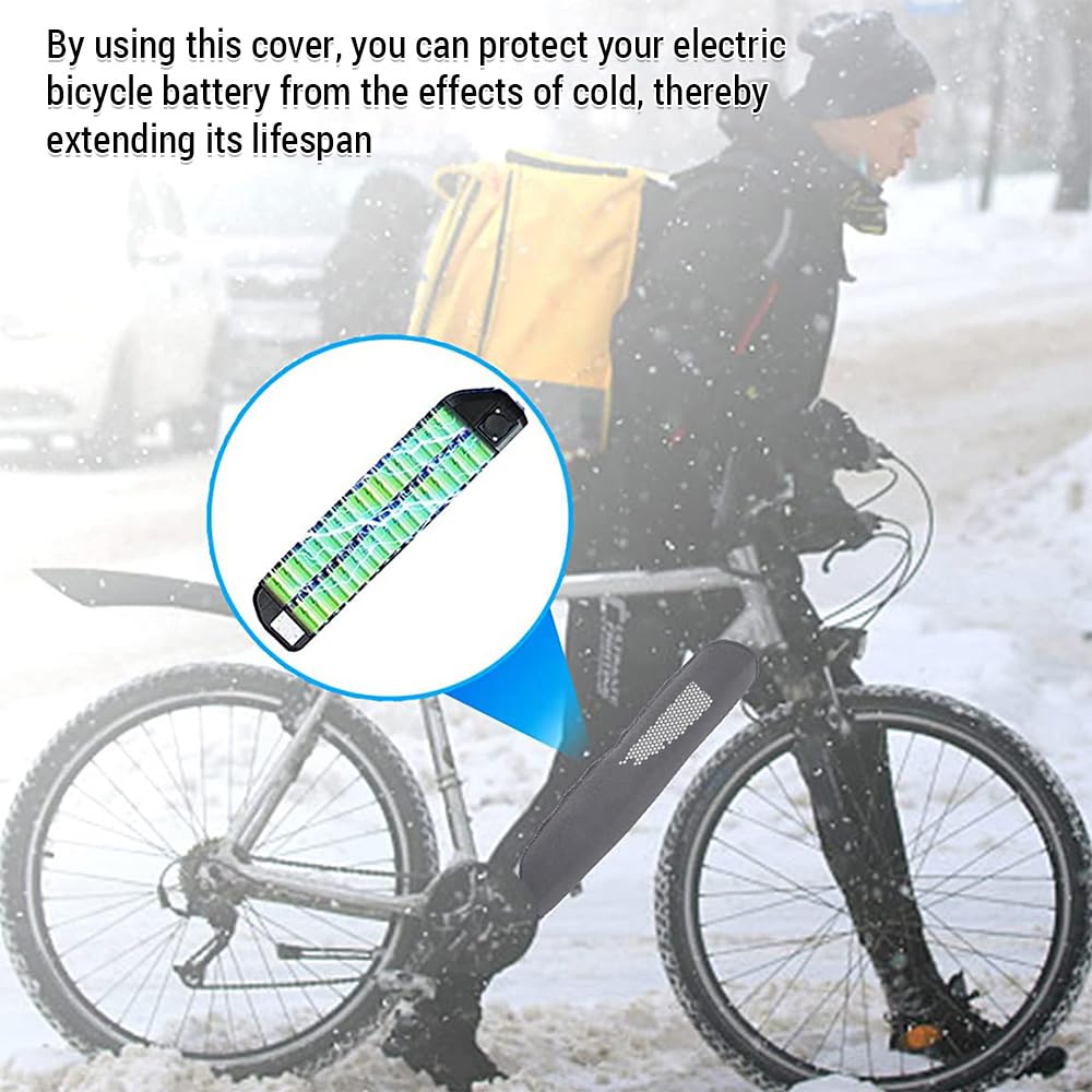 HUIOP E-Bike Battery Protective Cover Neoprene Reflective Protector Cover, Battery Protection Cover