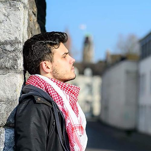 Miniatura 5 de HOMELEX Scarf Military Shemagh Tactical Desert Keffiyeh Head Neck Scarf White Arab Wrap