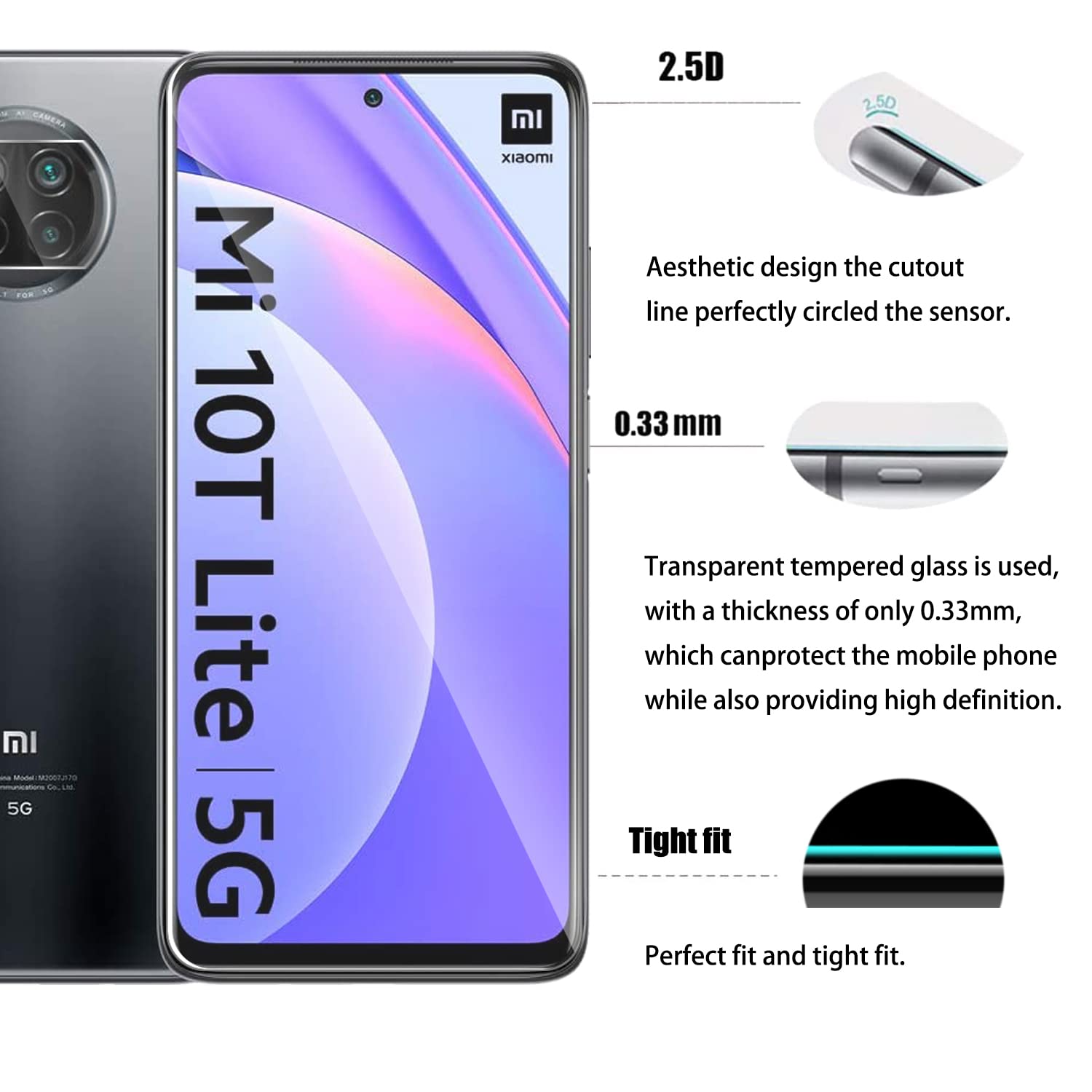 2in1 9H Vetro Temperato per xiaomi 10t pro Obiettivo Della Fotocamera Pellicola Morbida protezione dello schermo Per xiaomi mi 10t pro 10 t mi10t lite xiomi10t vetro protettivo – acquista a prezzi