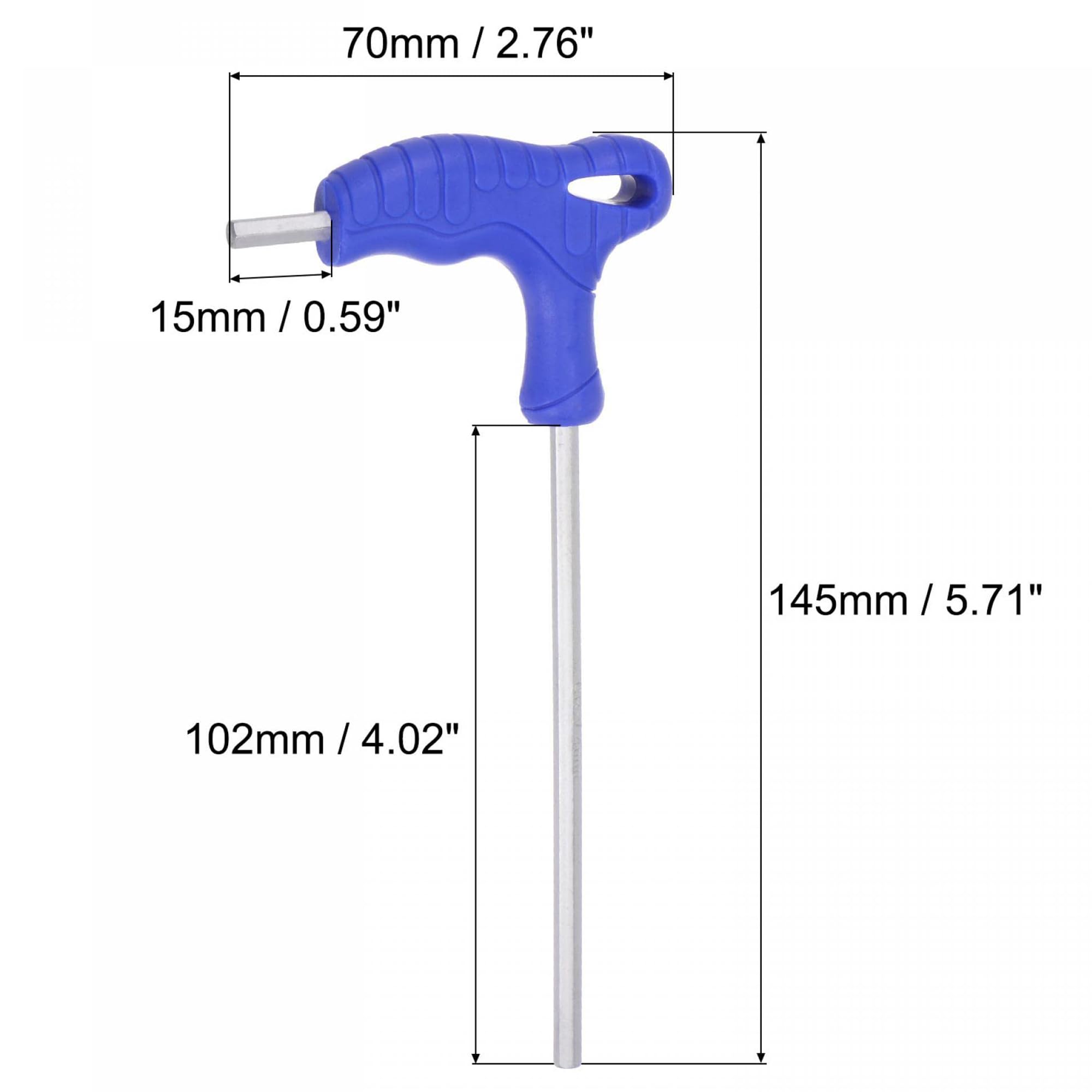 TA-VIGOR 1Pcs 4mm T-Handle Hex Key Wrench, Dual-End T-Bar Allen Wrench Tool, CR-V Steel Metric Spanner for Bike Furniture - Image 2
