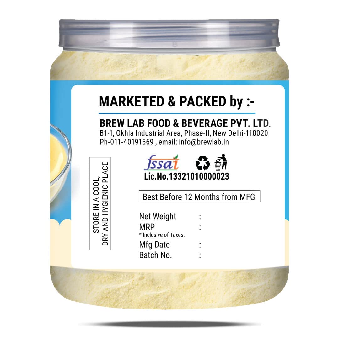 Brew Lab Creamy & Tasty Custard Ice Cream Vanilla | Perfect Dessert Mix | 250 g