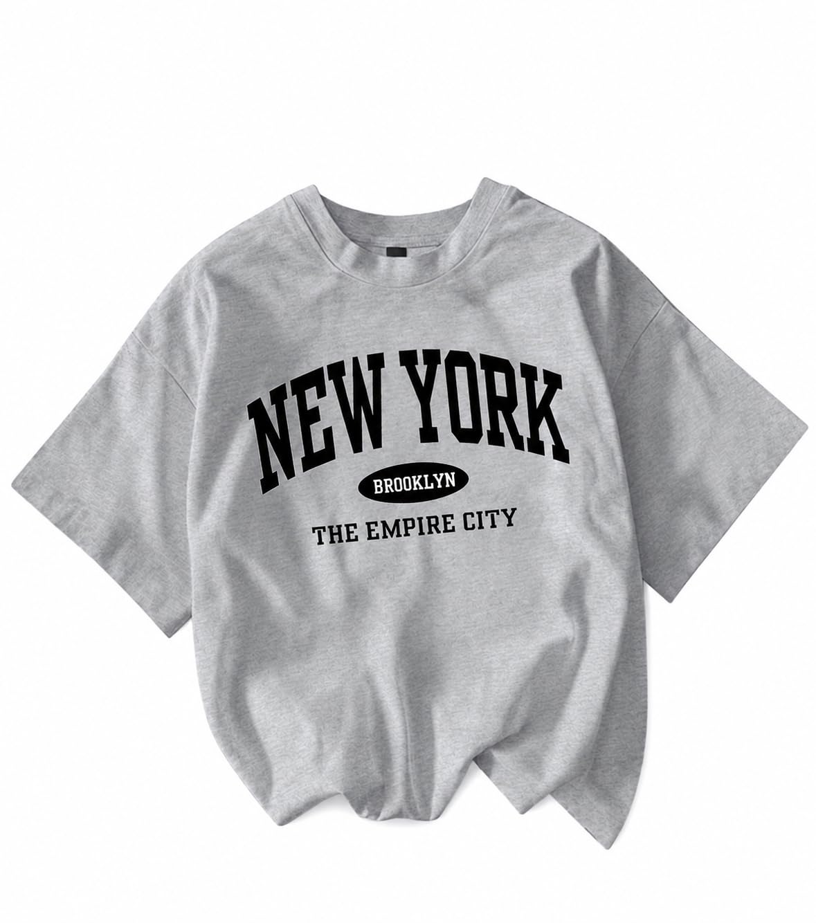 Cotton Blend Drop Shoulder Oversized Baggy Fit Half Sleeve Plain Solid Round Neck Multicolor T-Shirt for Women & Girls | Casual Streetwear Graphic Tee | Loose Fit Cotton Top-picture-35