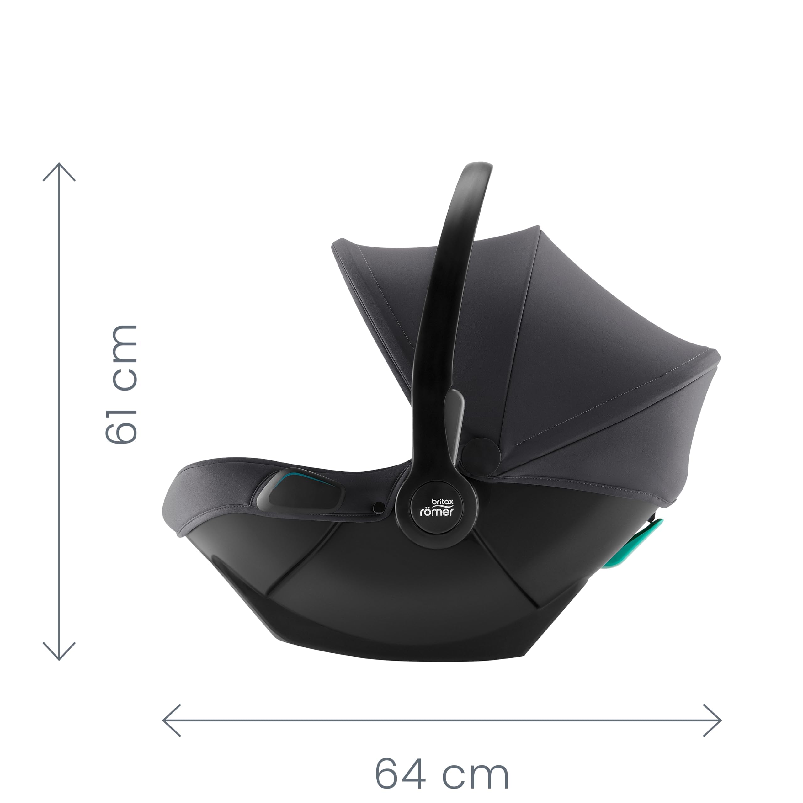 BRITAX RÖMER nosidełko BABY-SAFE CORE, fotelik samochodowy dla niemowląt od urodzenia do 83 cm (15 miesięcy), Midnight Grey