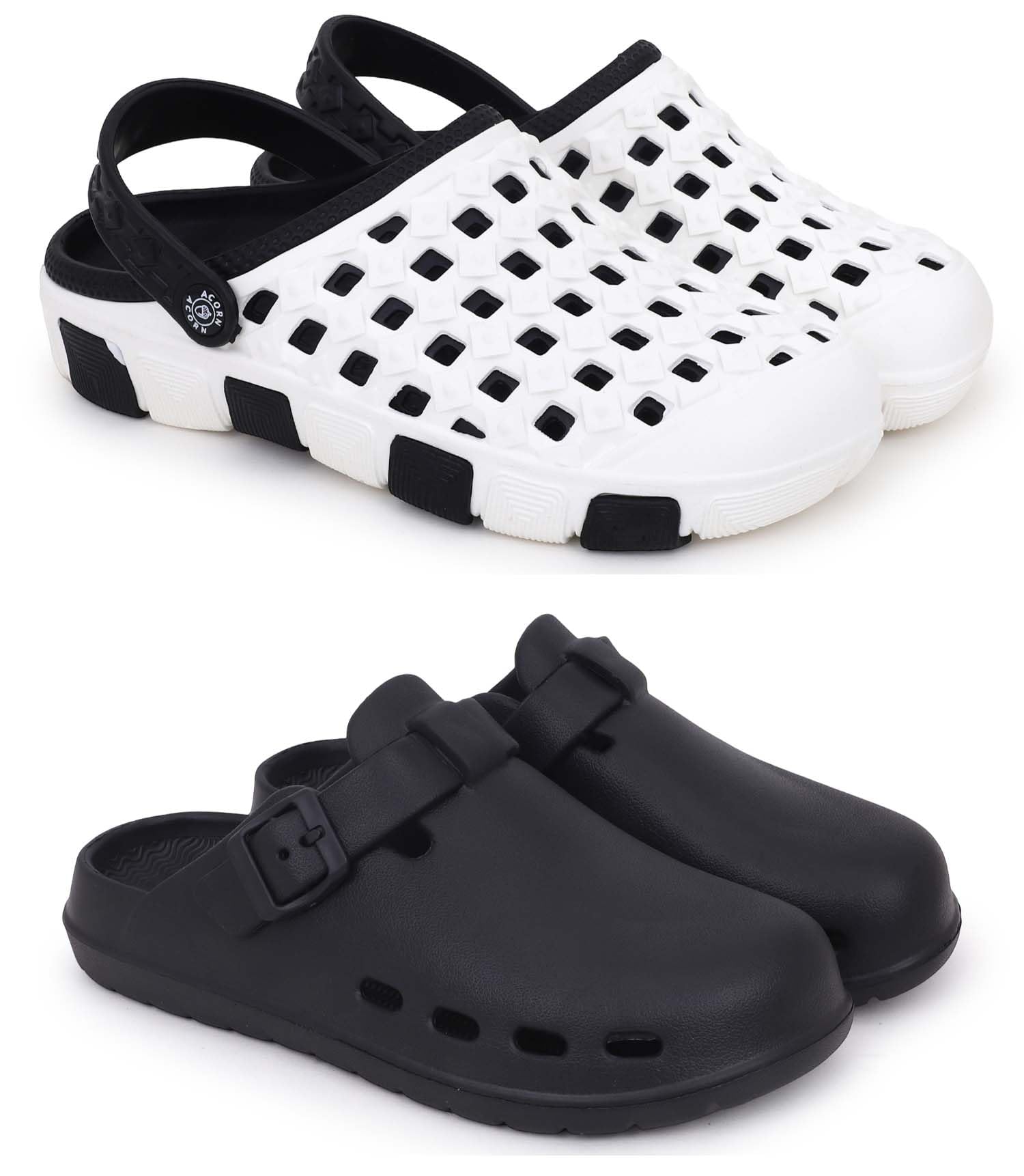 pampy angel Clogs for Men Classic Casual Sandals with Adjustable Back Strap Anti-Skid Lightweight Flip-Flop Slipper Slides for Men's & Boy's Combo Pack of 2-picture-11