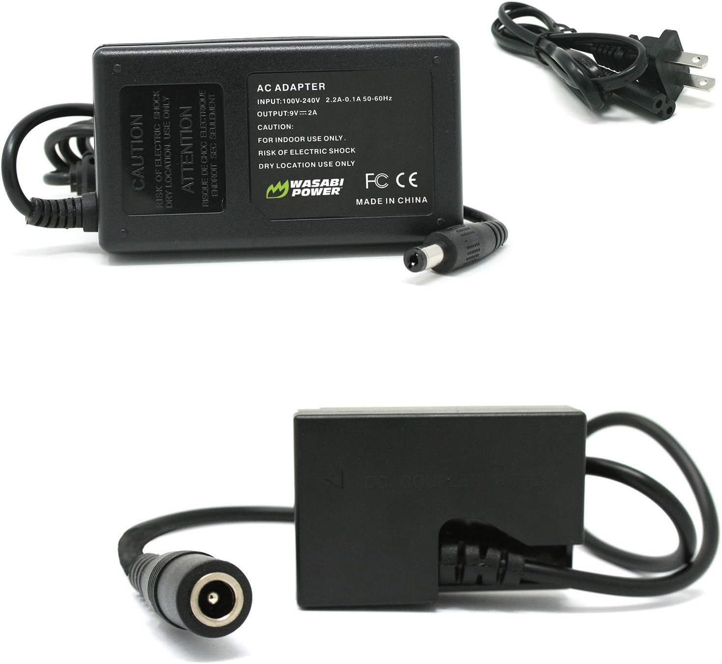Wasabi Power AC Power Adapter Kit with DC Coupler for