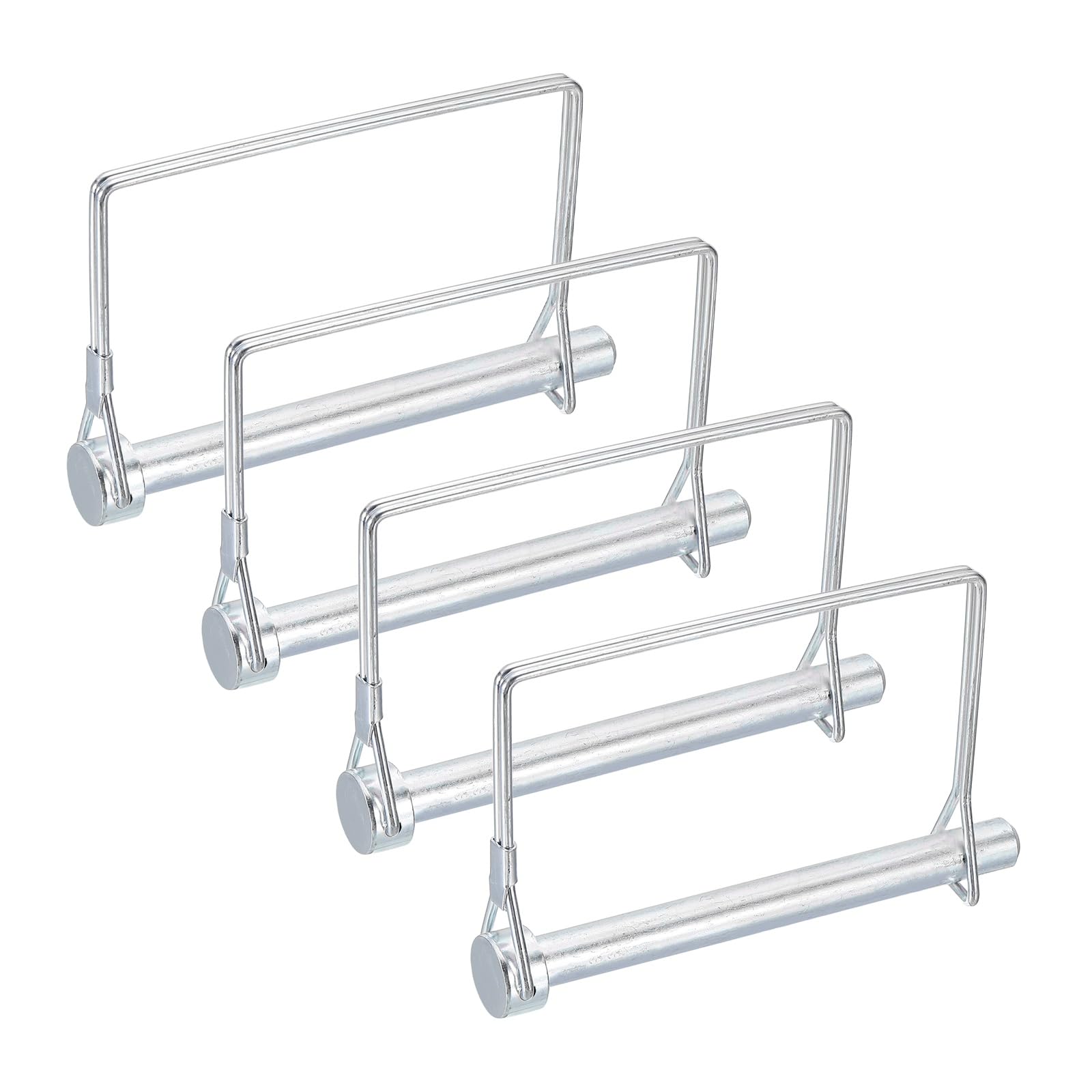 sourcing map 4 Pcs Trailer Coupler Pin (10mm x 100mm(D*L)) - Trailer Hitch Pin Coupler Square Safety Shaft Locking Pin for Farm Trailers Wagons Lawn Kayak Boat