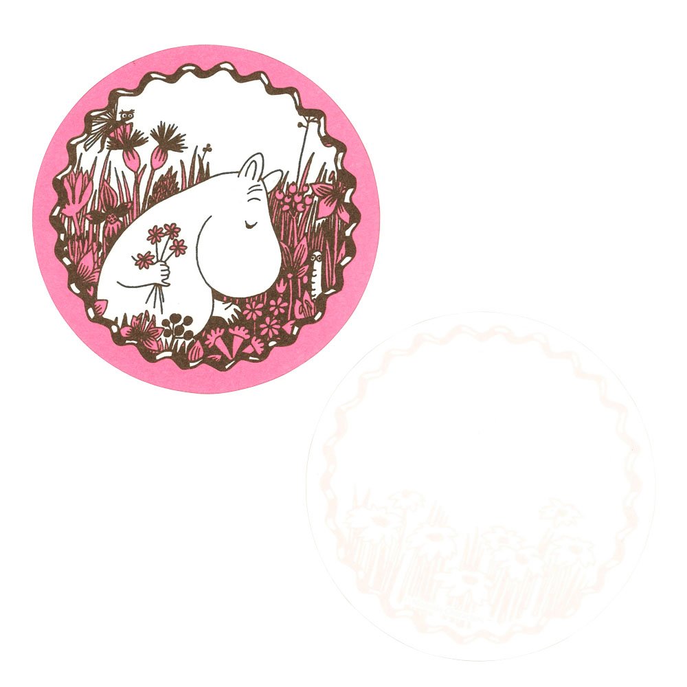 Amazon.co.jp: サンスター文具 ムーミン コースターカード ピンク 4枚