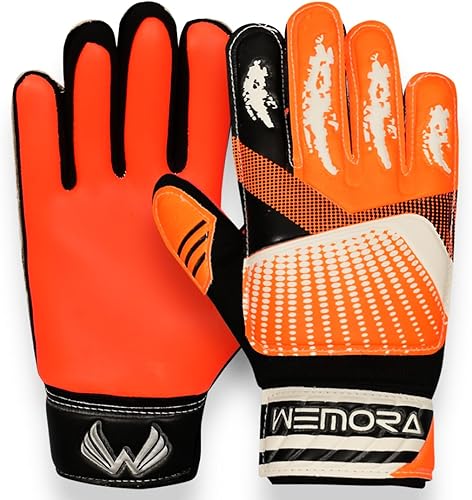 Guantes de portero de fútbol para niños, jóvenes, niños de 0.157 in, antideslizantes, con agarre fuerte, guantes de portero de fútbol de palma