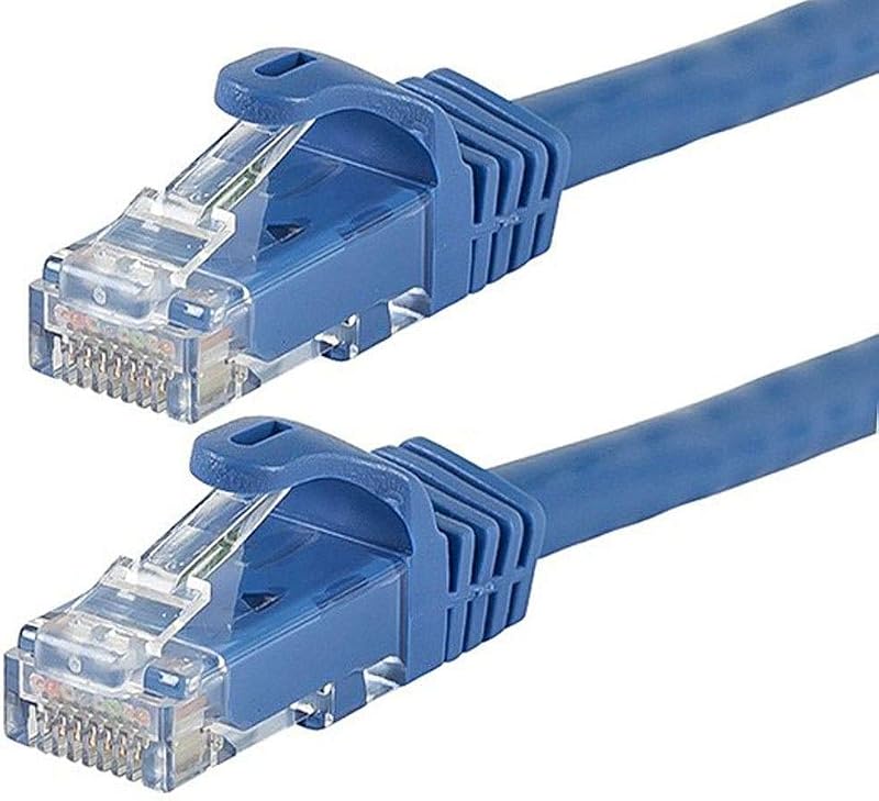 Monoprice Cat6 Ethernet Patch Cable - Snagless RJ45, 24AWG Stranded Pure Bare Copper Wire, 550Mhz, UTP, 3 Feet, Blue - Flexboot Series