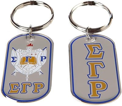 Sigma Gamma Rho Silver Dog Tag Key Chain