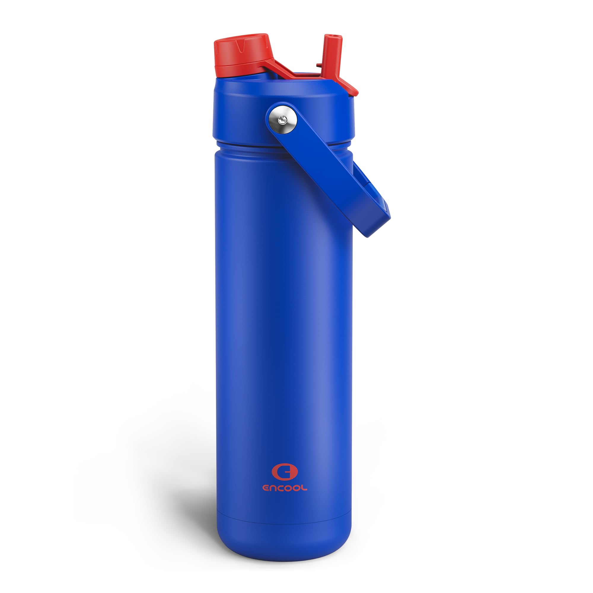 ENCOOL Insulated Water Bottle with Straw Stainless Steel Water Bottle Leak-Proof BPA-Free Double Wall Vacuum Keeps Cold for