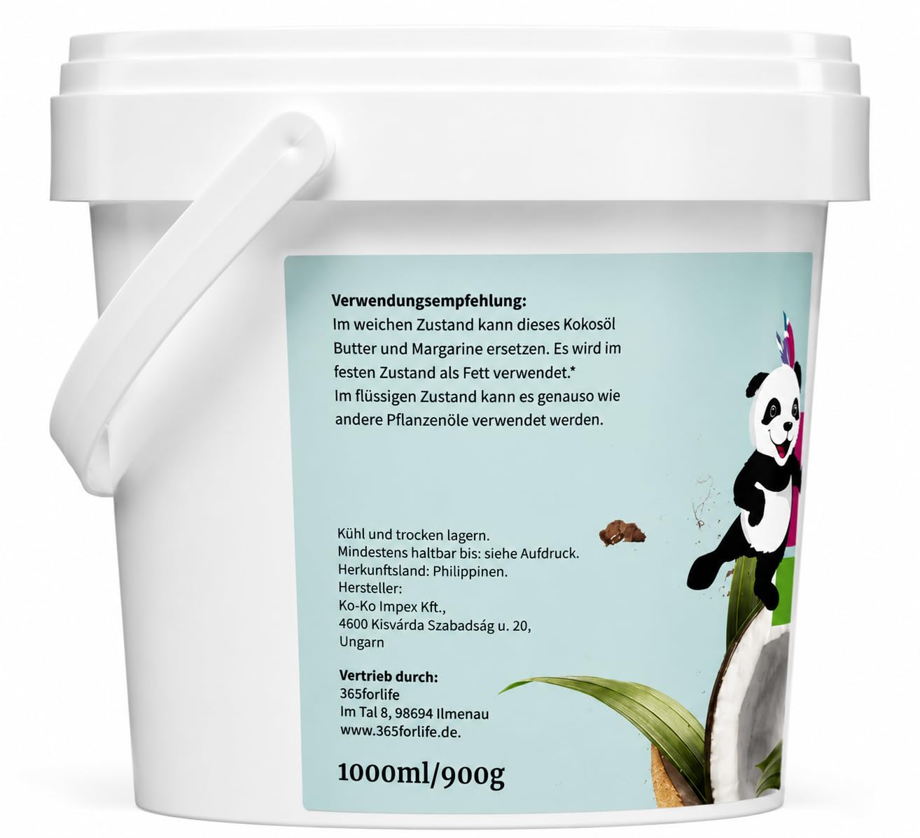 Kokosöl ungehärtet 3 x 1000 ml – 100% pflanzlich, geruchsneutral, glutenfrei, vegan – Ideal zum Backen, Kochen & Hautpflege
