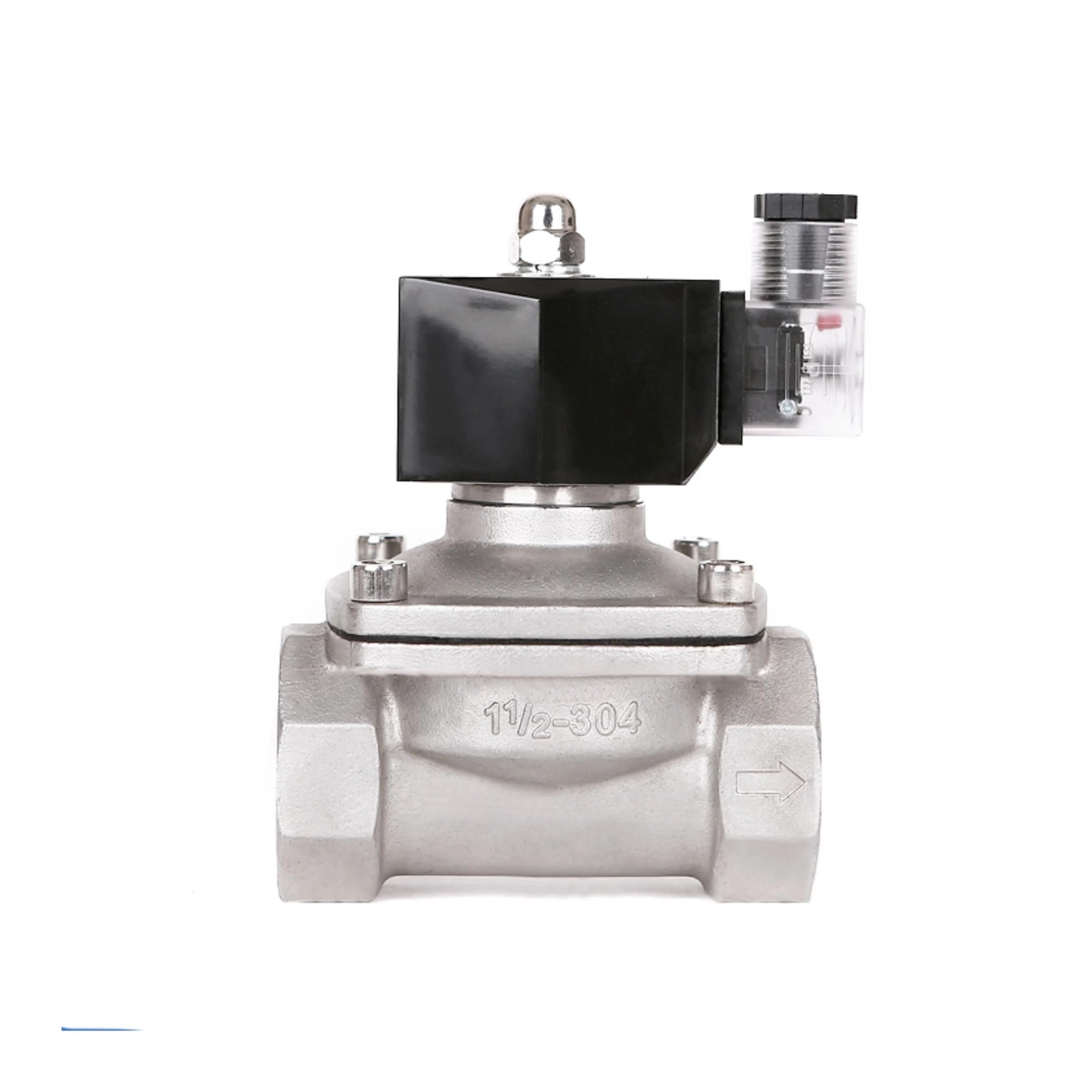 WQGQPXOB 3/8'' Normally Closed Stainless Steel Solenoid Valve 220V Direct Acting With LED Light(G Thread,AC24V)