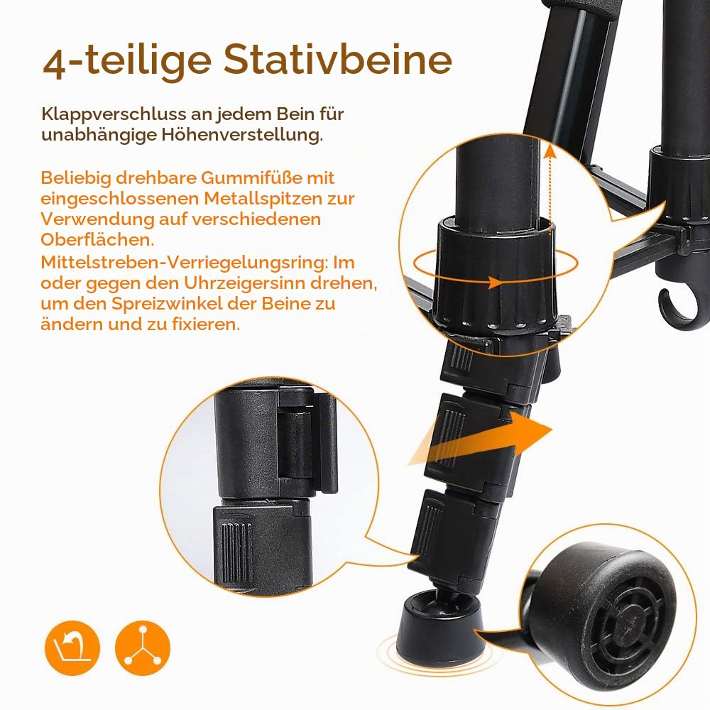 Huepar 143cm / 56" Stativ für Kreuzlinienlaser, TPD14