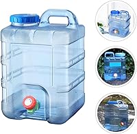 Vista 4 de Didiseaon Jarra de agua de 5 galones, contenedor de agua para campamento, botella deportiva de galón, contenedor de almacenamiento de campamento