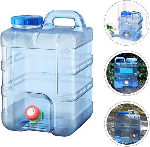 Miniatura 4 de Didiseaon Jarra de agua para campamento botella de agua deportiva de un galón, contenedor de almacenamiento de agua para camping, dispensador de