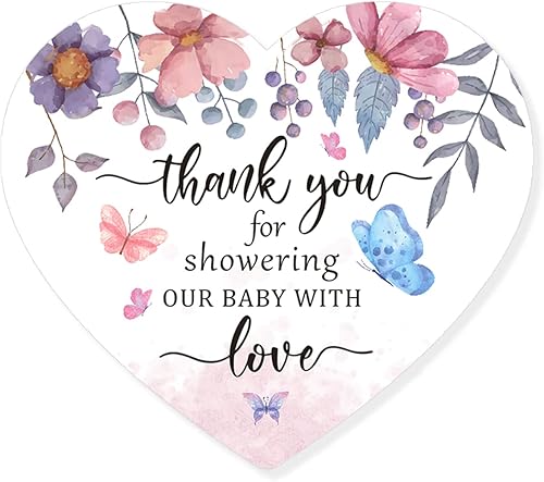 Calcomanías de agradecimiento para fiesta temática floral, calcomanías de agradecimiento para baby shower, suministros de fiesta temática de