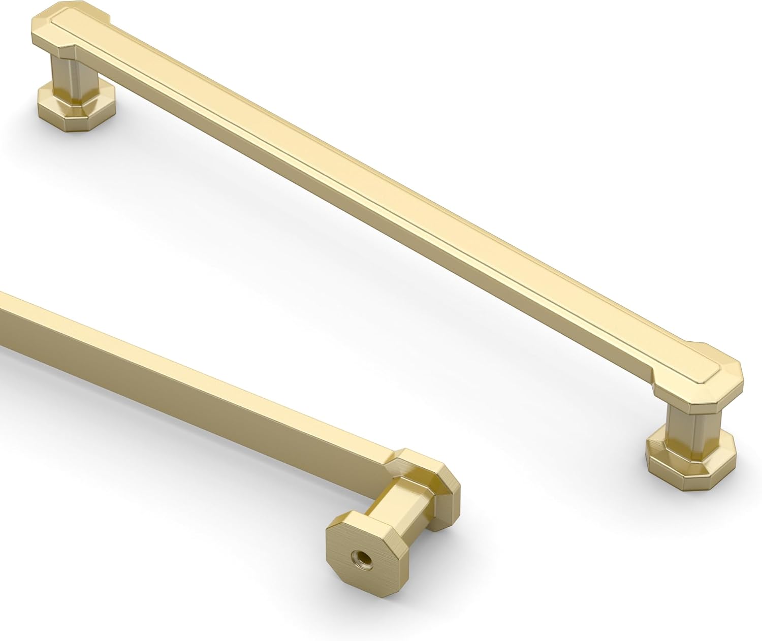 Asidrama 10 Pack 5 Inch(128mm) Brushed Gold Kitchen Cabinet Handles, Cabinet Pulls Kitchen Cabinet Hardware for Cupboard Dresser Pulls Drawer Handles