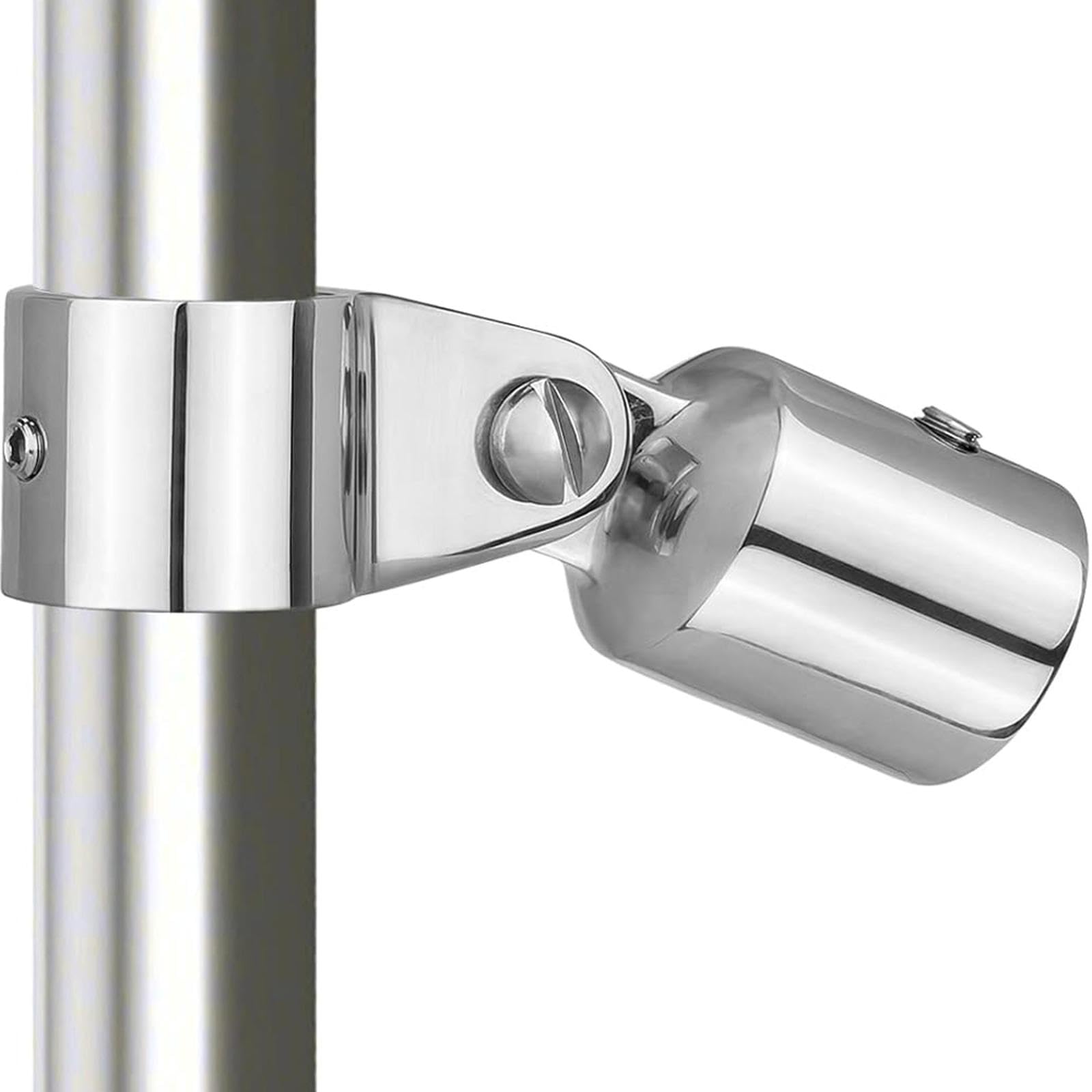 2 Stück Marine Bimini Top Hardware, Edelstahl Bimini Kieferschieber mit Ösenendkappe Passend für 22 mm Rundes Rohr