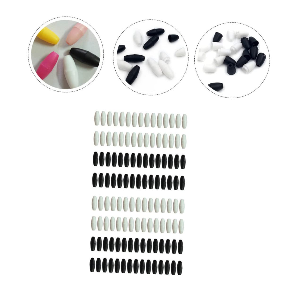 SEWACC 500 Pièces Boucle De Sécurité En Plastique Fermoir De Sécurité En Plastique Fermoirs De Sécurité Cordon En Fermoir De Sécurité Fermoirs Détachables En