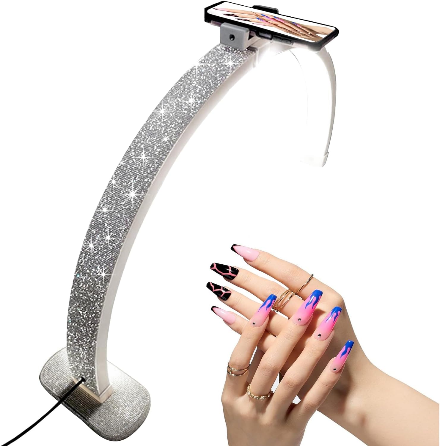ERYRON LED Half Moon Lamp for Nail 30006000k Desk lamp