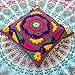 HomeDecorShopieAlmohada Boho Throw Suzani, Fundas de cojín Bordadas 16"x 16", Cojín Decorativo con Pompones Indios para Exteriores, Fundas de Almohada Boho (1)