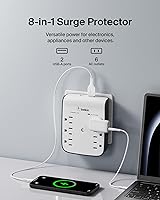 Vista 2 de Protector de sobrecarga Belkin con Puerto USB. 2,1 A Blanco y Gris