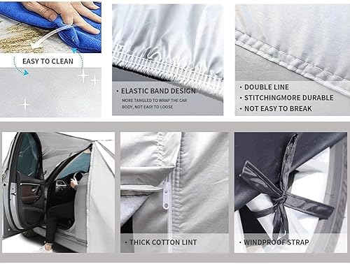 Miniatura 2 de Funda de automóvil para Dacia Sandero Stepway 2013-2023, tela Oxford personalizada para automóvil, impermeable, a prueba de arañazos, protección