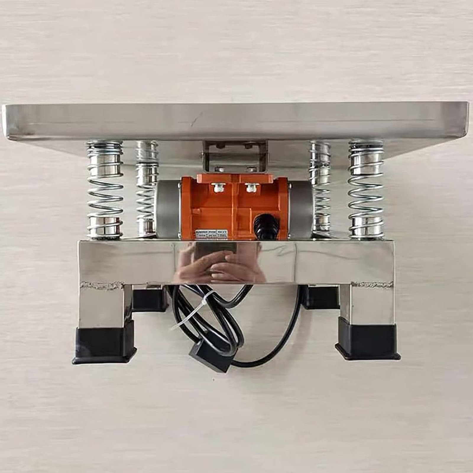 35x35 cm/50x50 cm Centimetri Tavolo Vibrante Calcestruzzo Banco di Prova di Vibrazione Banco di Prova Blocco Piattaforma di Vibrazione Mini Tavolo di Vibrazione in Acciaio Inox,220V-50*50*25cm