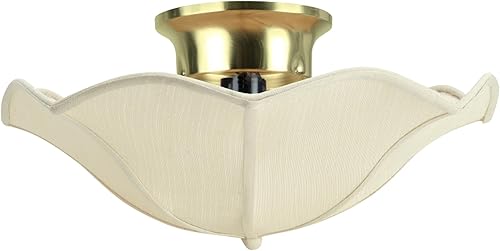 Miniatura 4 de Aspen Creative 39004A - Pantalla de techo con clip, diseño de transición en albaricoque, 13 pulgadas de diámetro x 5 pulgadas de alto