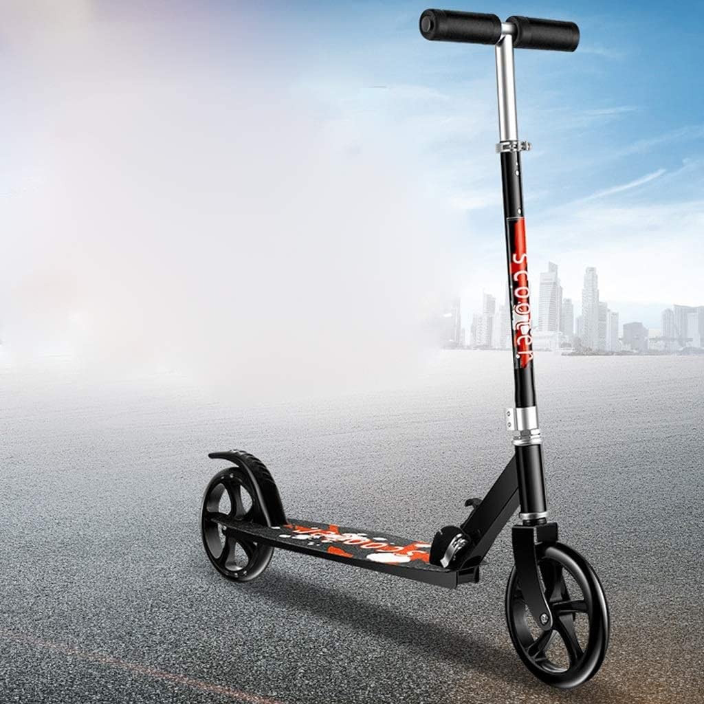 Scooters de Movilidad, Scooter para Adultos, Scooter de Dos Ruedas, Adecuado para niños, Adolescentes, Adultos, Elegante Scooter Plegable de un Solo pie, Pedal antidesliz