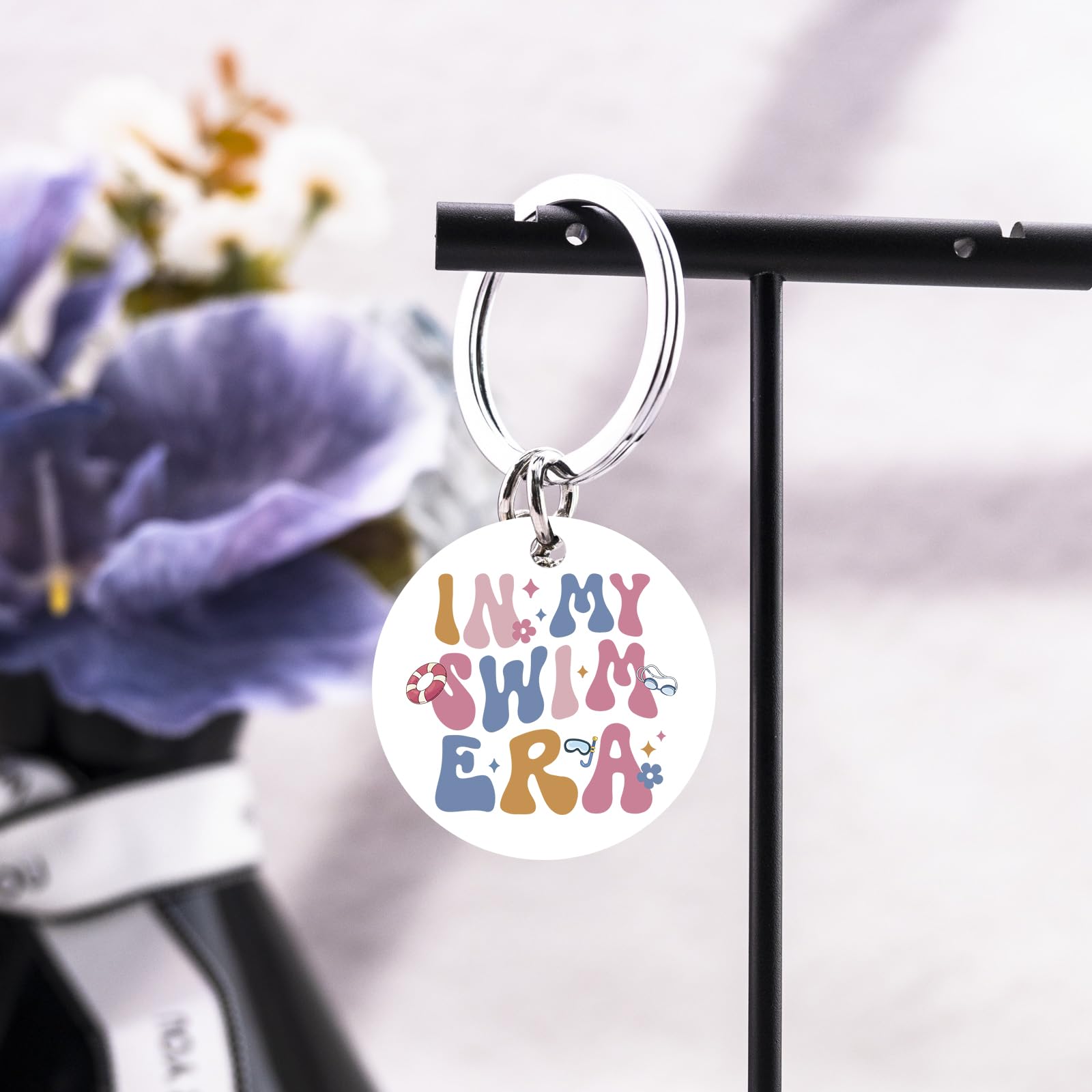 Swim Gifts for Women Unique Pool Keychain for Swim Coach Mom Swimming Lover Gift for Girl Swimmer Best Birthday Gifts for Swimming Team