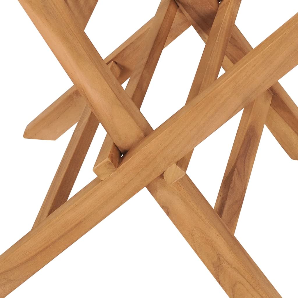 vidaXL 4X Bois de Teck Massif Chaises de Jardin Pliables Sièges de Salle à Manger de Terrasse Chaises à Dîner de Patio Sièges d'Extérieur
