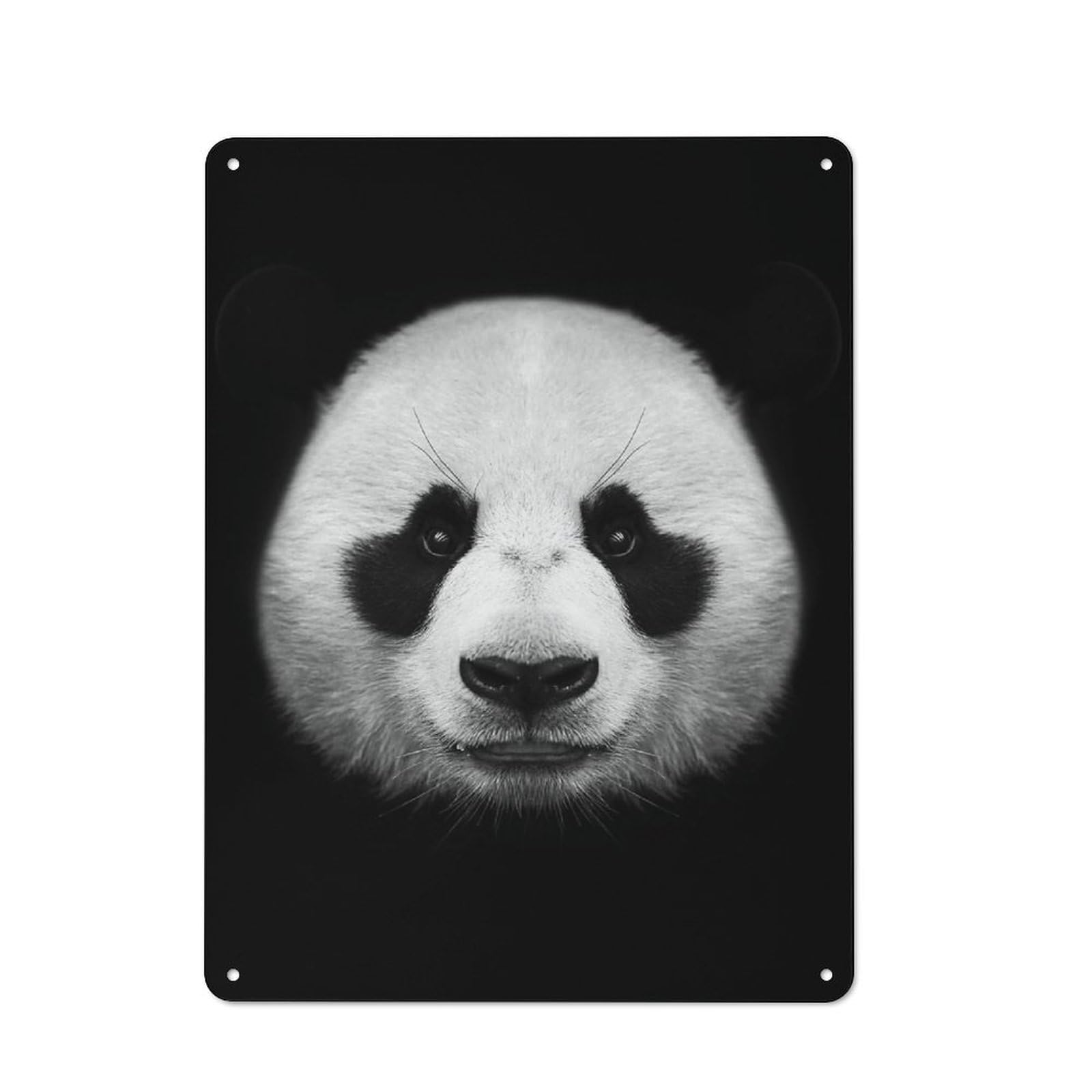 Junmoney Style-24 Tin Wall Plaque 40X30cm With Cool Panda Poster For Workshop Wall, With Clear Retro Wall Decor Character
