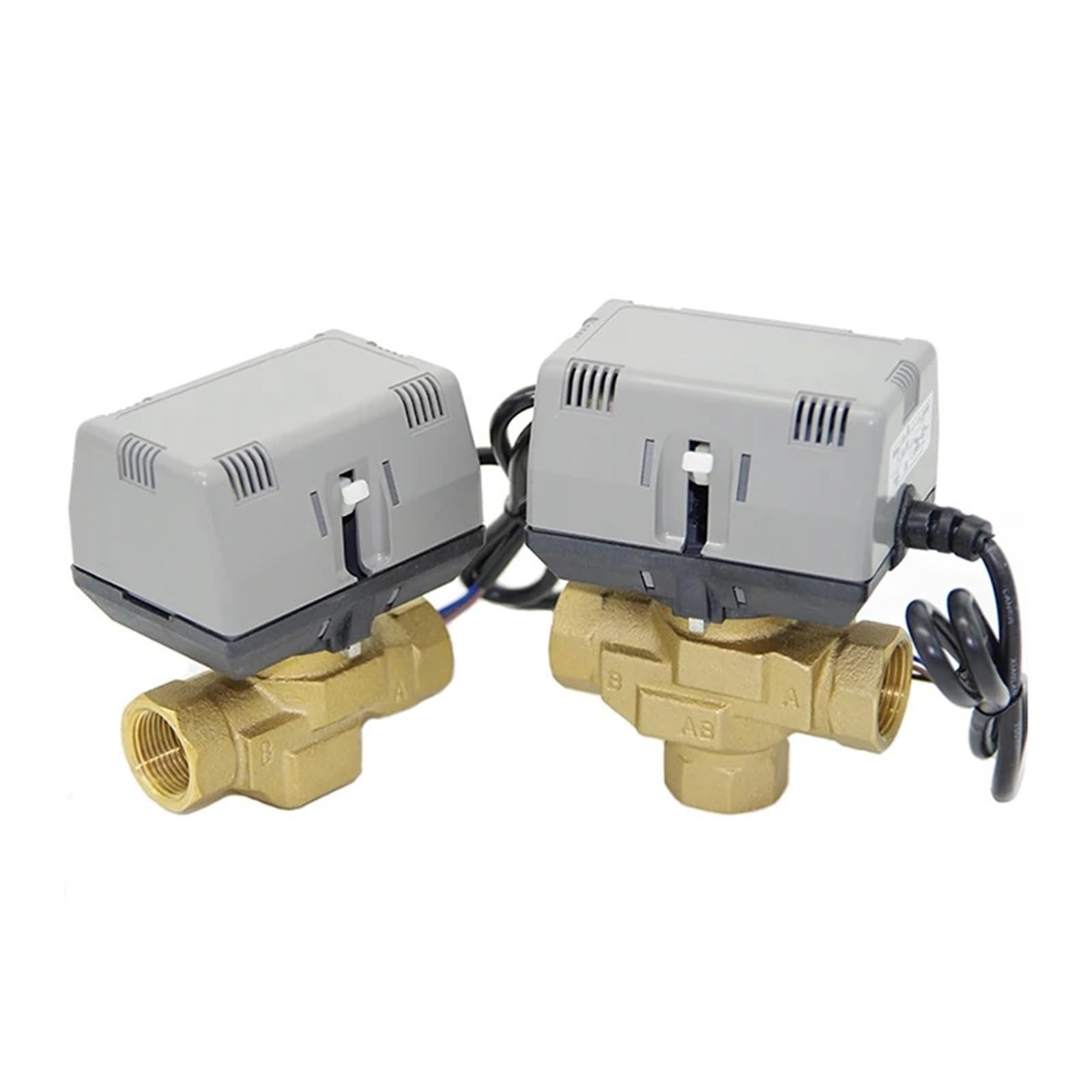1pcs DN15 DN20 DN25 Electric Two Way Three Way Valve Brass VC6013/4013 Fan Coil HVAC Valve AC220V