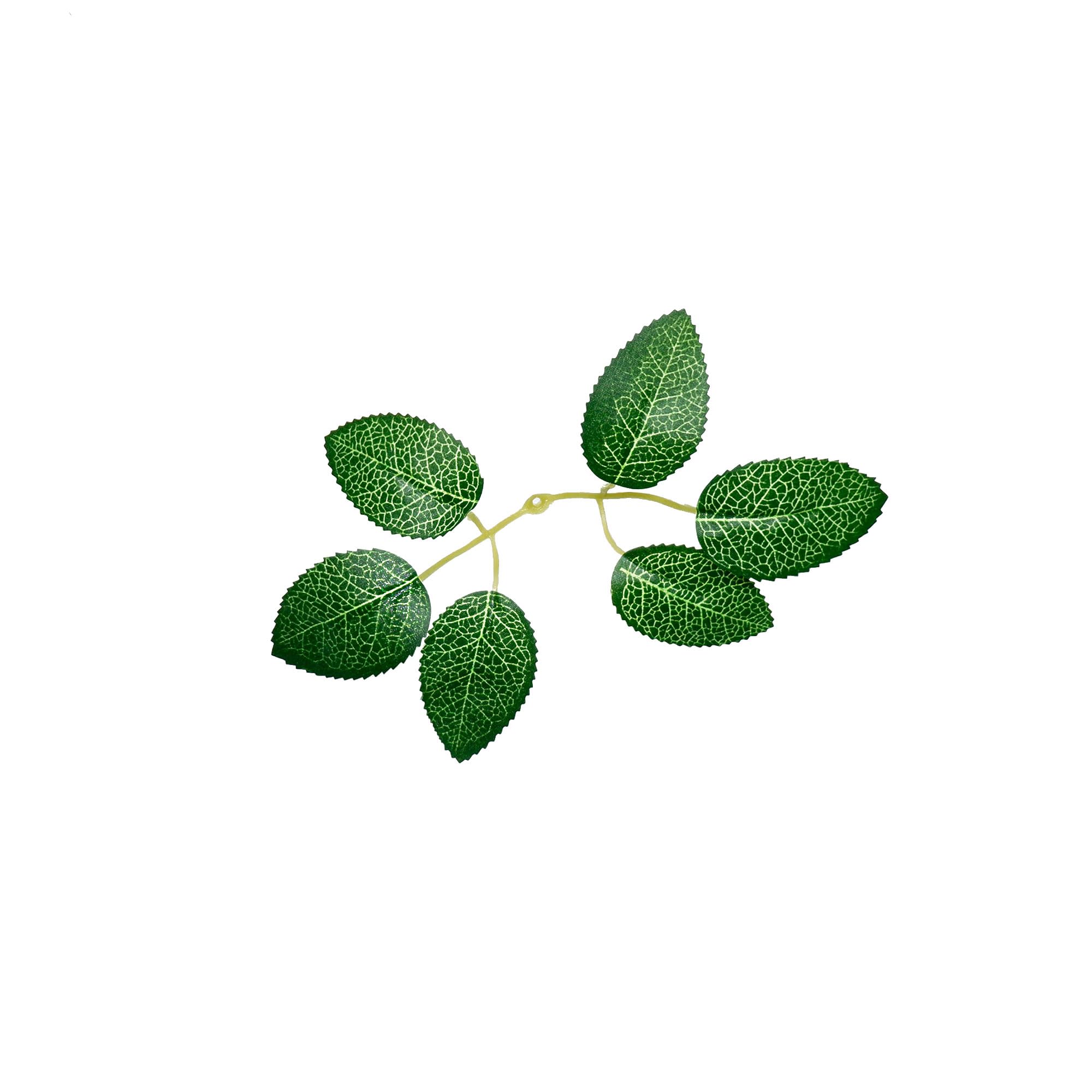 EVANBOX 30pcs Fake Green Leaves for Crafts, Artificial Greenery Centerpieces,Faux Rose Leaves,Silk Green Leaf
