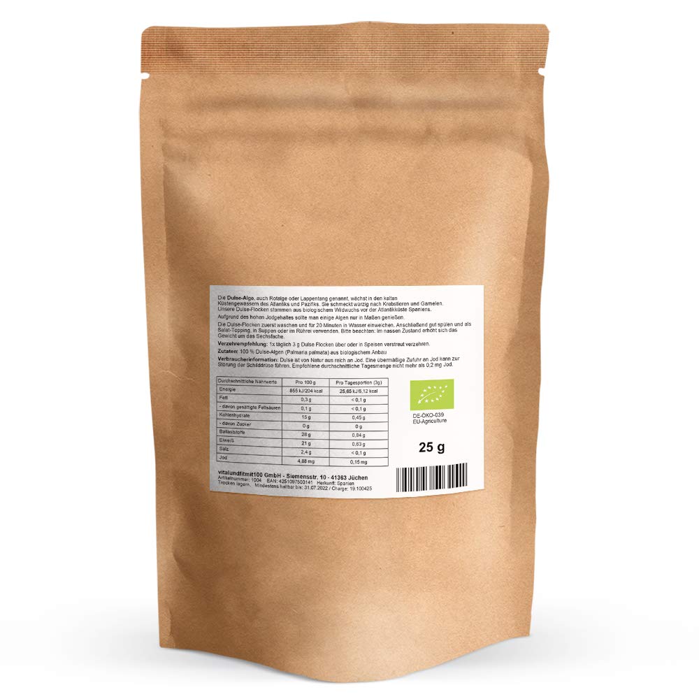 SET-ANGEBOT - Jod-Set (Probierpaket) - 3 x 25 g - Bio-Algen getrocknet (Dulse, Wakame, Nori) - Algen-Flocken - in Rohkostqualität - glutenfrei - OHNE Hilfs- u. Zusatzstoffe