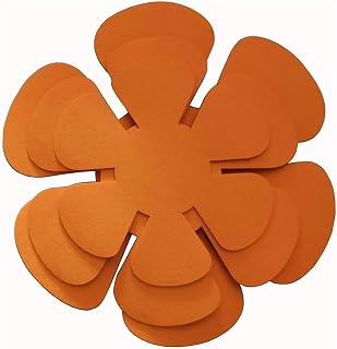 Juego de 12 protectores de fieltro antiarañazos para mantener los utensilios de cocina seguros al apilar y almacenar (naranja)